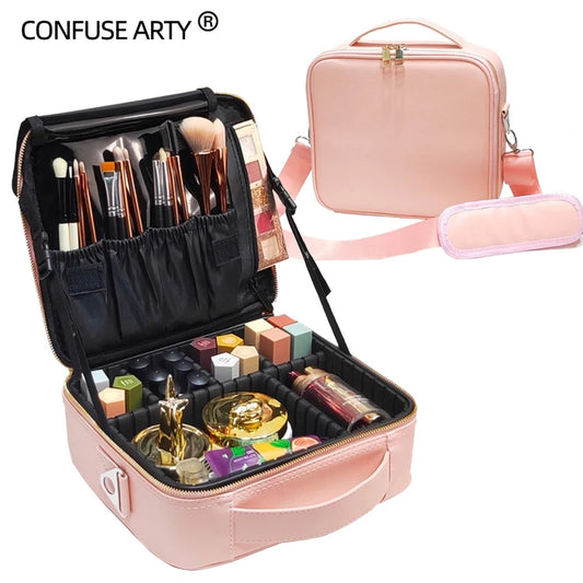 New Women Makeup Large Capacity Cosmetic Bag Beauty Salon Tattoos Nail Art Tool Bin Case