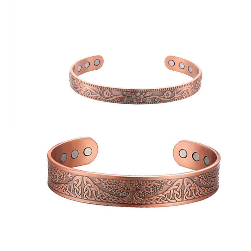 Copper Bracelet Magnetic Bracelet Opening Bracelet Tree Of Life Bracelet Alloy